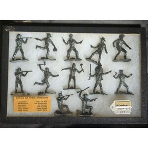 Vintage Hubley Wild West Metal Figures Complete Set 12 Billy the Kid Jesse James